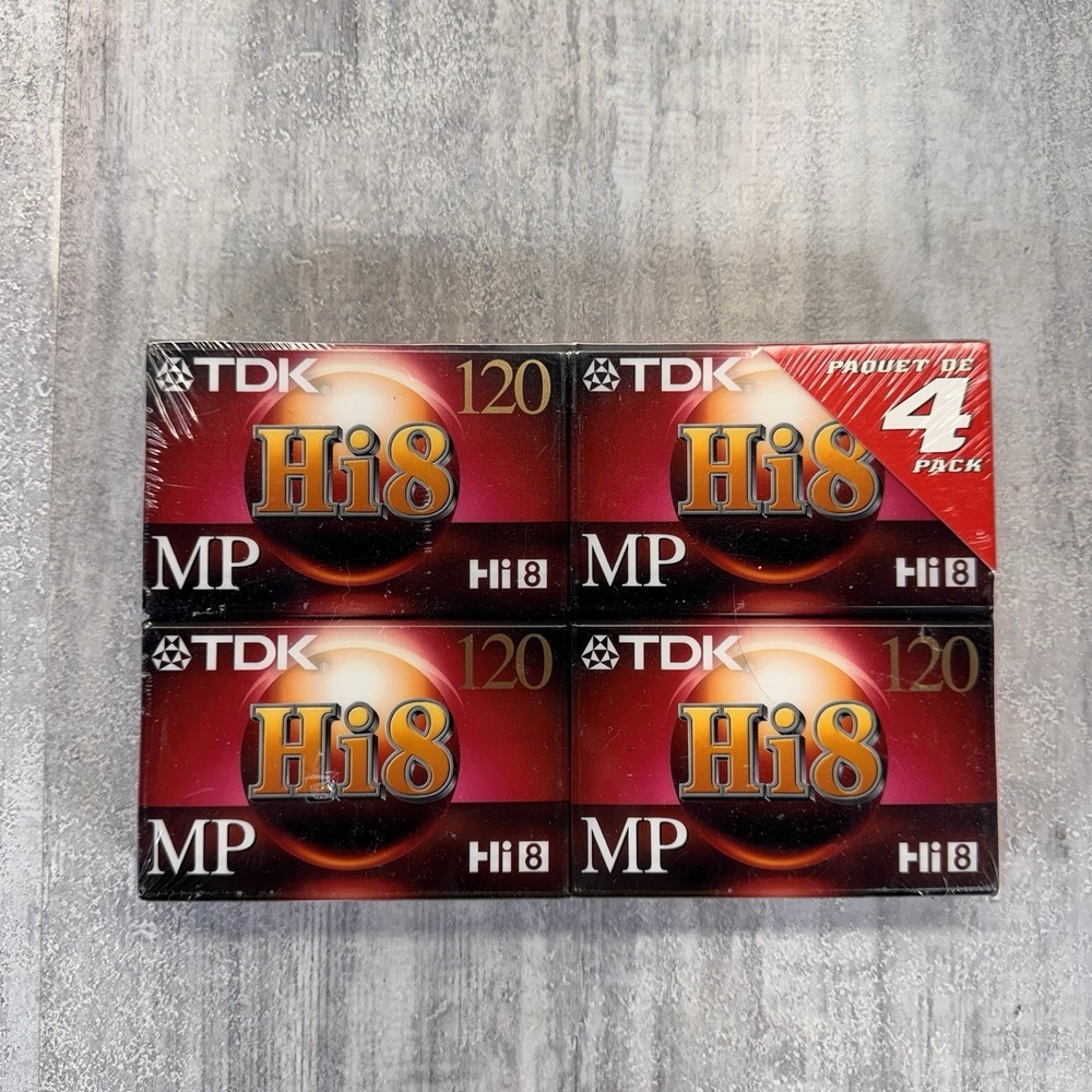 TDK HI8 MP120 Lot of 4 New Sealed P6-120H8MP